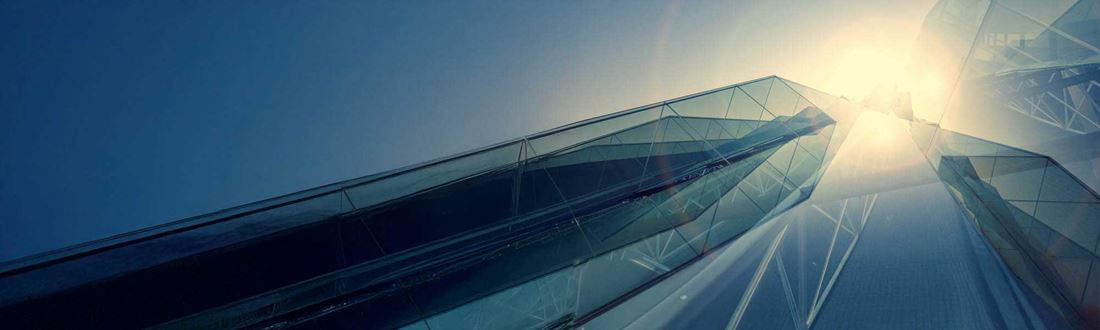 Modern glass office building