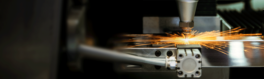 Machinery cutting with laser