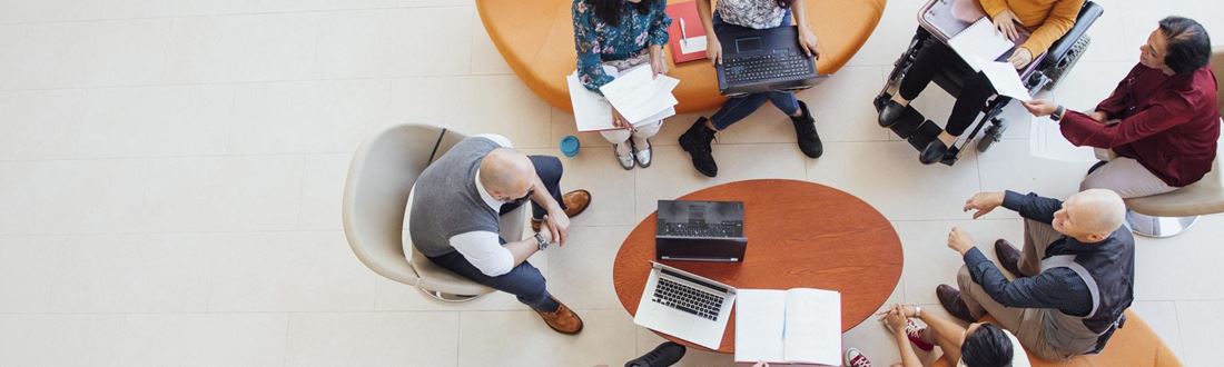 people sitting in foyer