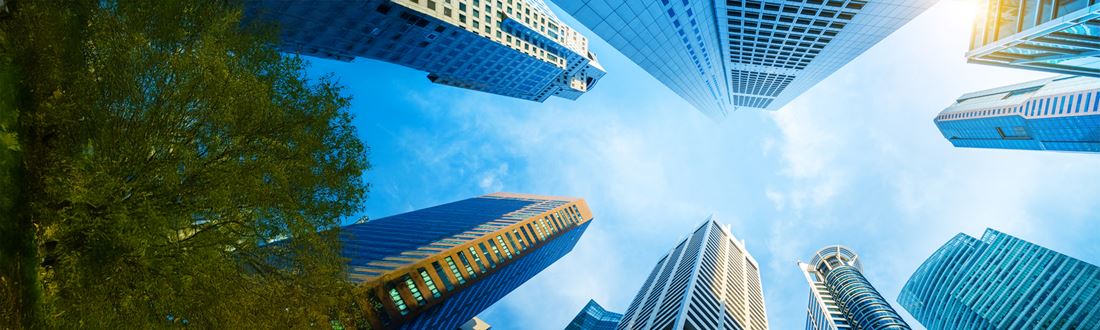 skyscrapers from the ground view