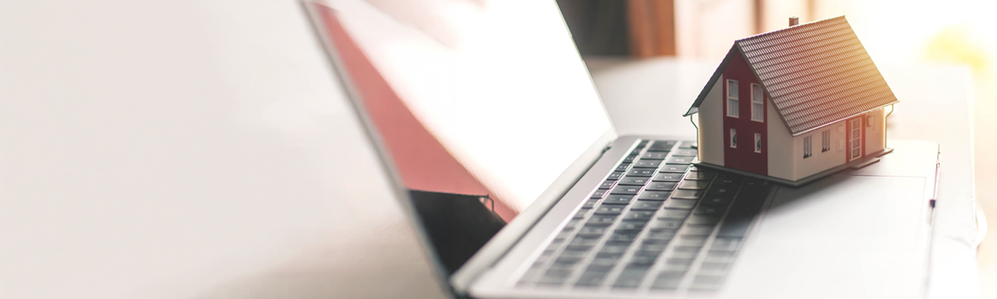 small house on laptop