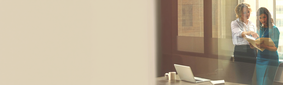 two business people looking at documents 2000 x 600