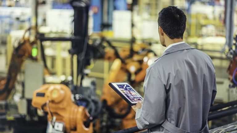 man in factory