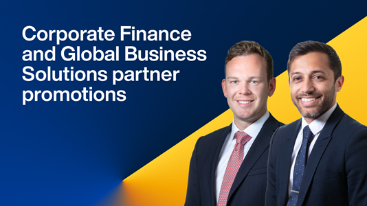 Crowe UK Partner promotions in Corporate Finance and Global Business Solutions