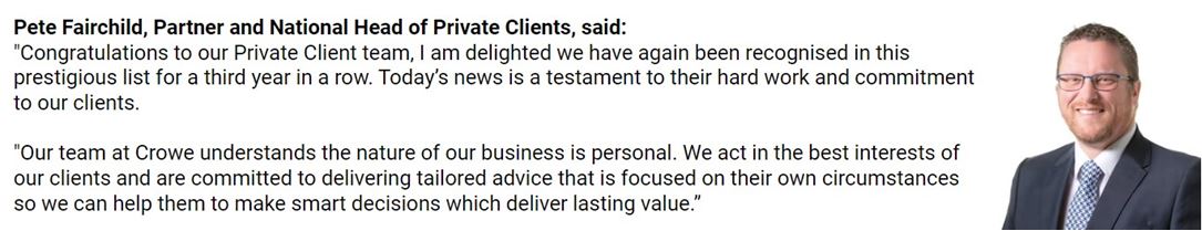 Pete Fairchild quote EpricateClient 2024