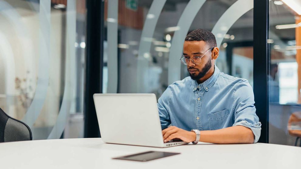 Professional on a laptop