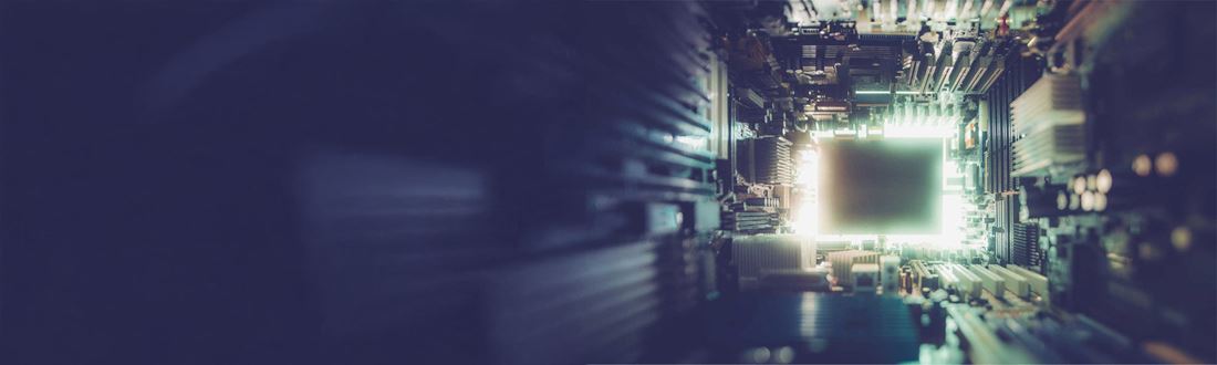 The interior of a computer