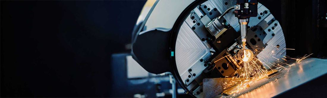 close up of an industrial manufacturing machine