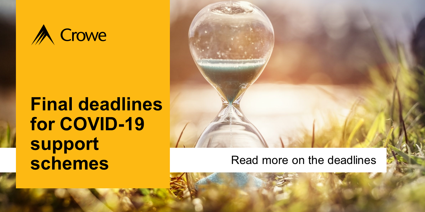 Final COVID-19 related scheme deadlines for employers | Crowe UK