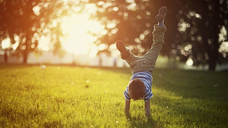 boy playing in the park