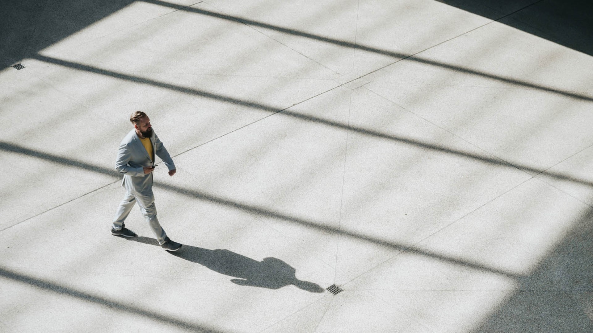 person walking in concrete