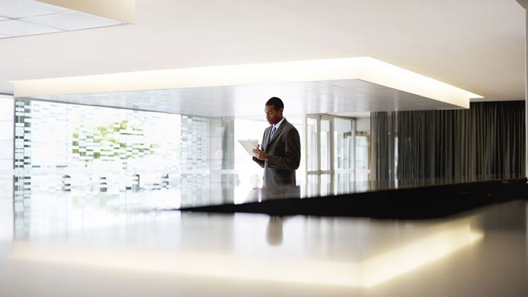 Man in office