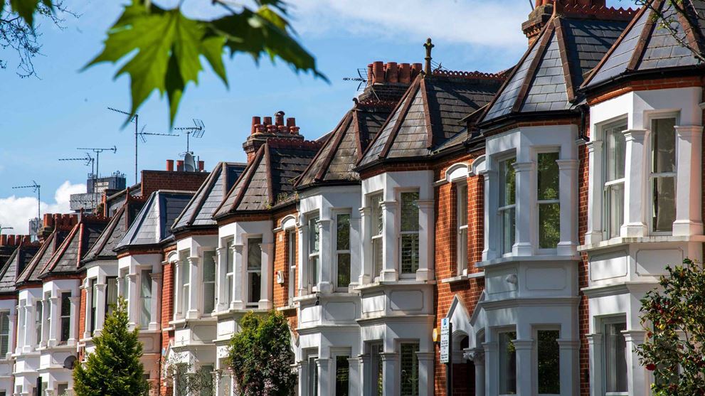 Terraced houses in the UK