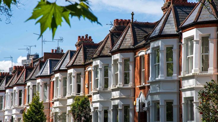 Terraced houses in the UK