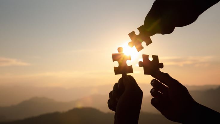man looking at tablet
