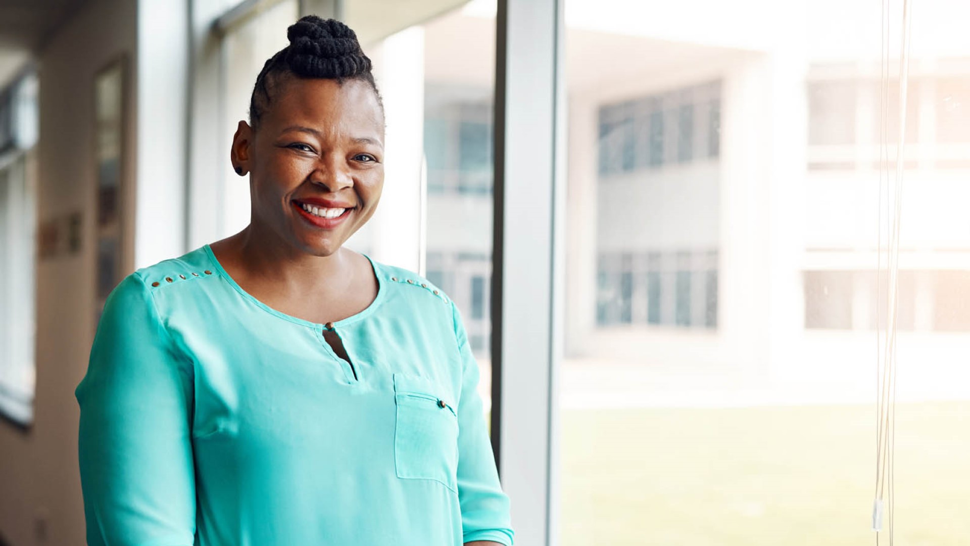 lady next to the window