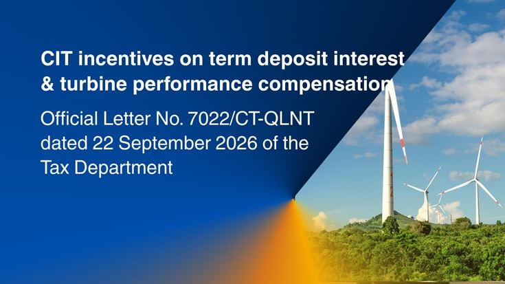 CIT incentives on term deposit interest and turbine performance compensation
