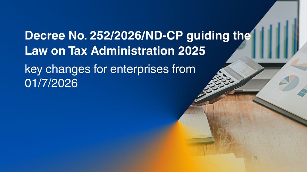 Decree No. 2522026ND-CP guiding the Law on Tax Administration 2025