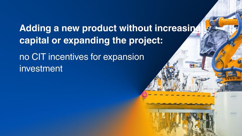 Adding a new product without increasing capital or expanding the project