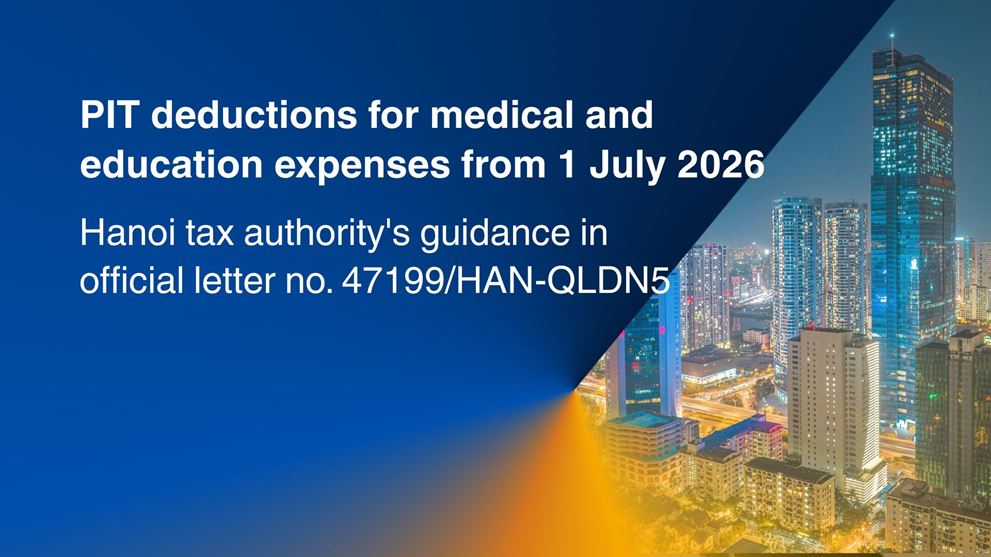 PIT deductions for medical and education expenses from 1 July 2026 