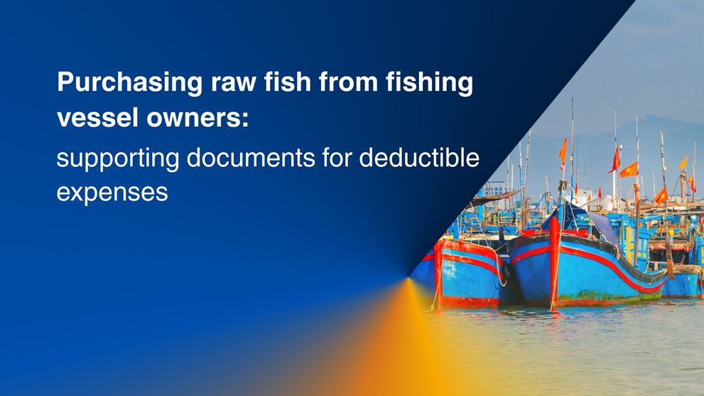 raw fish purchases from vessel owners: deductible expense documents