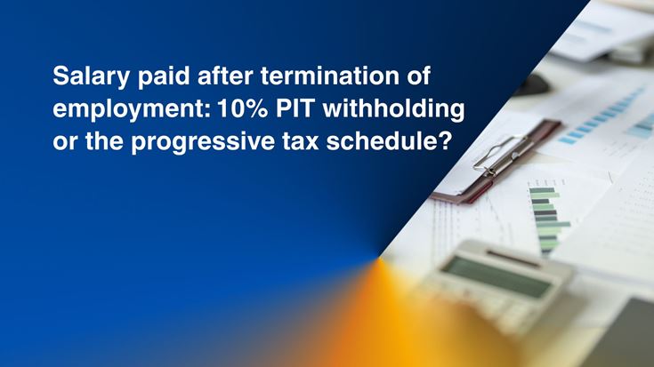 Salary paid after termination of employment