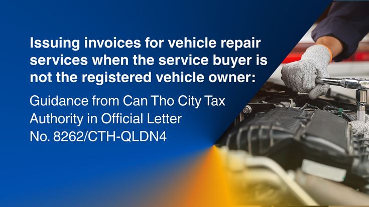 Issuing invoices for vehicle repair services when the service buyer is not the vehicle owner