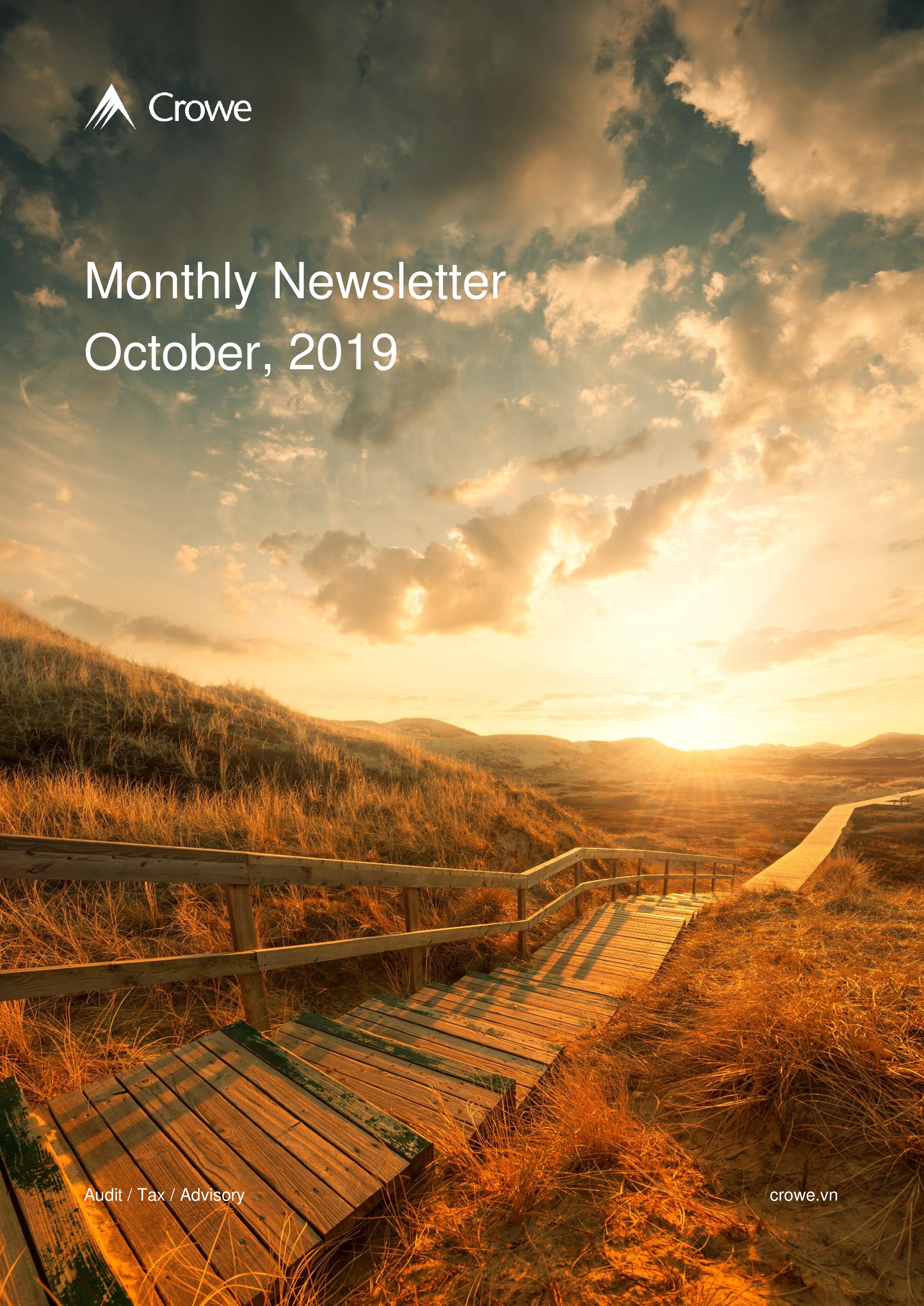 Monthly Newsletter October, 2019