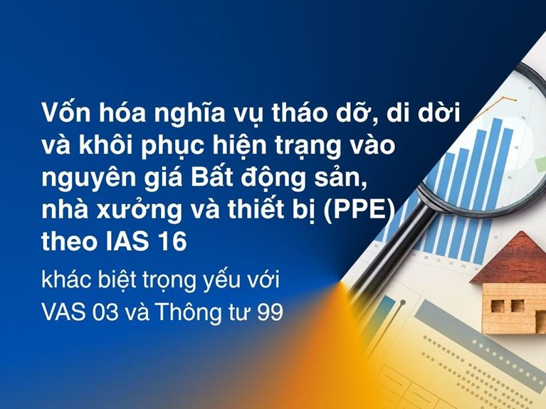 Vốn hóa nghĩa vụ tháo dỡ, di dời và khôi phục hiện trạng vào nguyên giá Bất động sản, nhà xưởng và thiết bị (PPE) theo IAS 16 