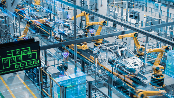 Well-maintained industrial machinery inside an established production facility.